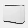 Cubo de basura BRABANTIA 121142 rectangular blanco, 540×363×440 mm