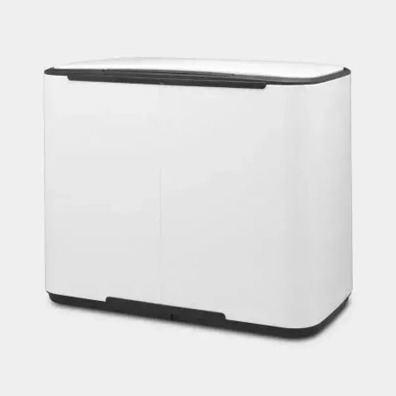 Cubo de basura BRABANTIA 121142 rectangular blanco, 540×363×440 mm