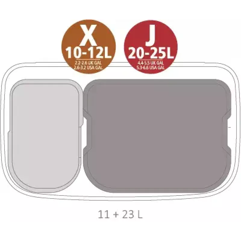 Cubo de basura BRABANTIA 121142 rectangular blanco, 540×363×440 mm