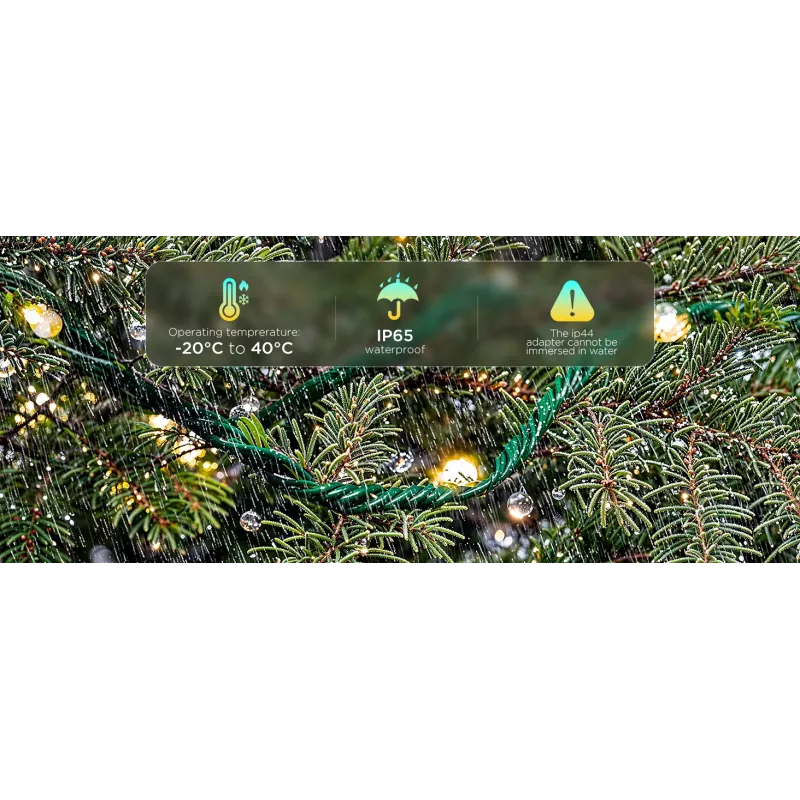Tira de luces inteligente Govee 2S 20 m, Wi‑Fi/Bluetooth, verde, 20 m de longitud, cable de alimentación de 2,5 m, 6 mm de ancho