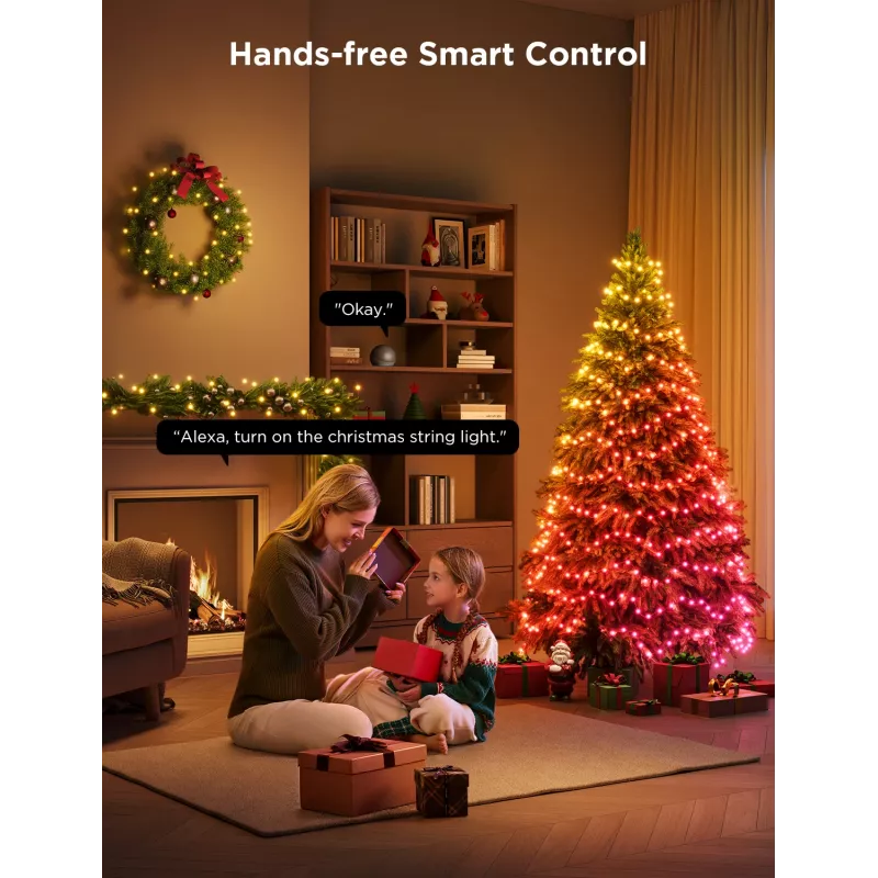 Tira de luces inteligente Govee 2S 20 m, Wi‑Fi/Bluetooth, verde, 20 m de longitud, cable de alimentación de 2,5 m, 6 mm de ancho