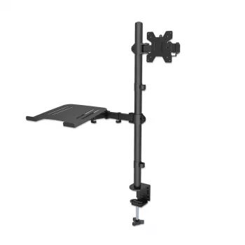 Soporte de escritorio Manhattan para combinación de monitor y portátil (Full-Motion), para pantallas: 10-27
