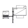 Soporte de escritorio Manhattan para combinación de monitor y portátil (Full-Motion), para pantallas: 10-27 inch, portátil hasta 17 inch, montaje por abrazadera, compatibilidad VESA: 75x75 y 100x100 mm – comprueba las dimensiones de los cuatro orificios de montaje en la parte posterior de la pantalla para asegurarte de que encajan, máx. 8 kg, soporte