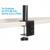 Soporte de escritorio Manhattan para combinación de monitor y portátil (Full-Motion), para pantallas: 10-27 inch, portátil hasta 17 inch, montaje por abrazadera, compatibilidad VESA: 75x75 y 100x100 mm – comprueba las dimensiones de los cuatro orificios de montaje en la parte posterior de la pantalla para asegurarte de que encajan, máx. 8 kg, soporte