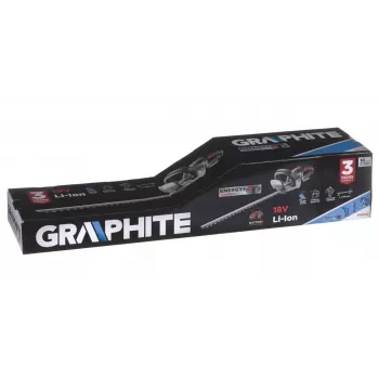 Tijera a batería GRAPHITE 58G032, longitud de corte 51 cm, herramienta de jardín a batería