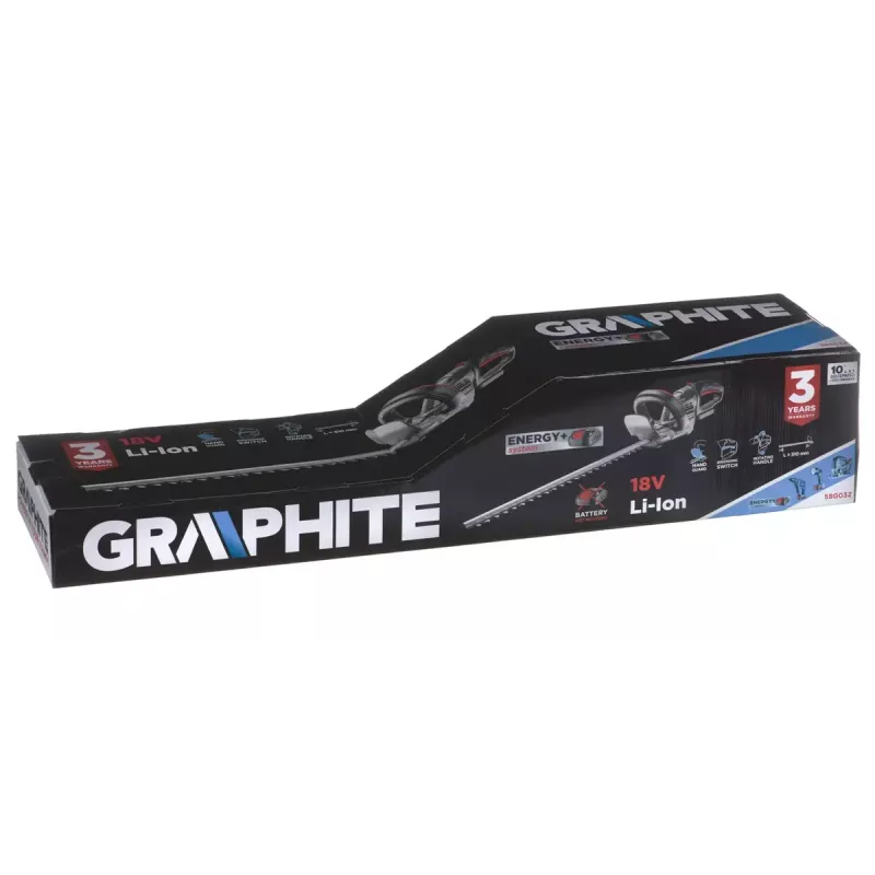 Tijera a batería GRAPHITE 58G032, longitud de corte 51 cm, herramienta de jardín a batería