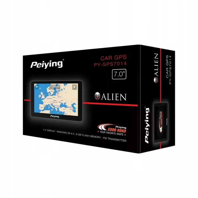 Navegador GPS para coche Peiying PY-GPS7014.1 con pantalla de 7 pulgadas y mapas de la UE preinstalados