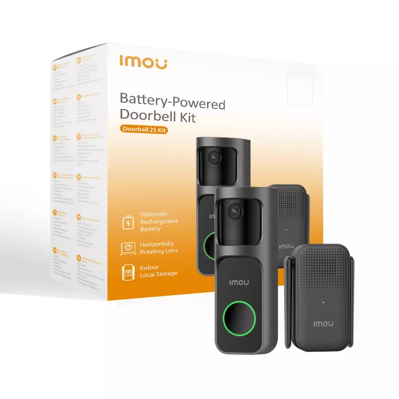 Imou Doorbell 2S Kit Negro 3 MP Inalámbrico Montaje en pared