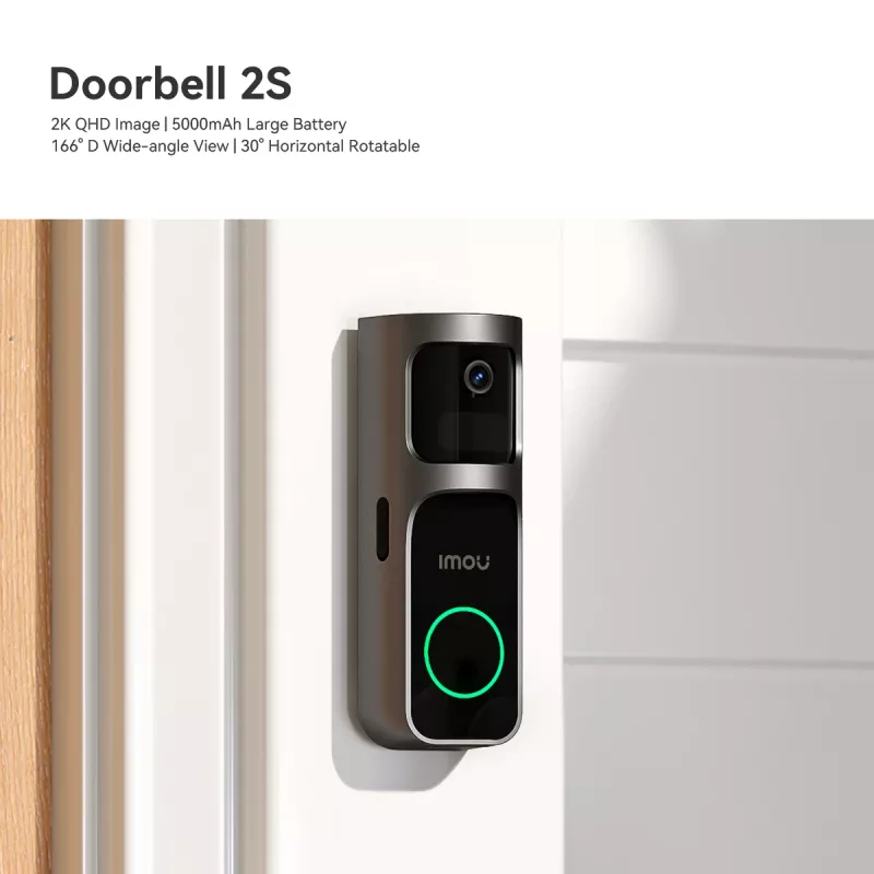 Imou Doorbell 2S Kit Negro 3 MP Inalámbrico Montaje en pared