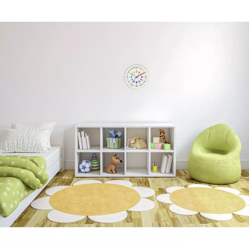 Reloj de cuarzo Hama Easy Learning – redondo, multicolor, blanco