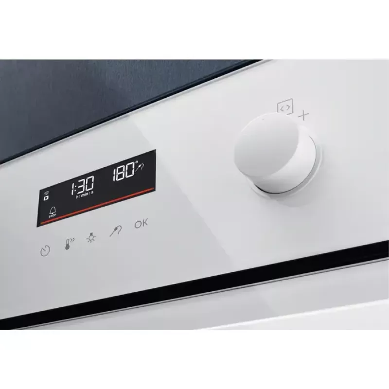 Horno integrable Electrolux EOD6F77WV, 72 L, eléctrico, blanco, clase de eficiencia energética A+, limpieza catalítica, guías telescópicas, Wi‑Fi
