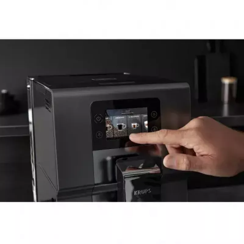 Cafetera espresso KRUPS EA875U, depósito de agua de 3 L, depósito de café de 250 g, Thermoblock, 1450 W