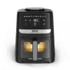 Freidora Tefal Easy Fry Silence EY5568E0, freidora de aire individual 5 L de pie, negra, acero inoxidable