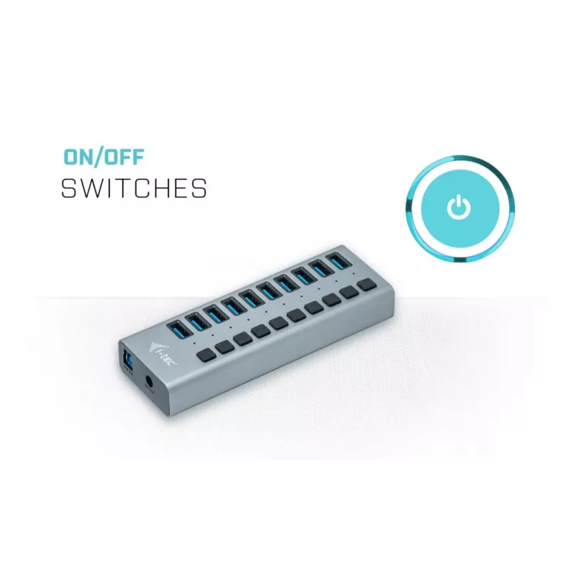 i-tec USB 3.0 Charging HUB 10 puertos + fuente de alimentación 48 W