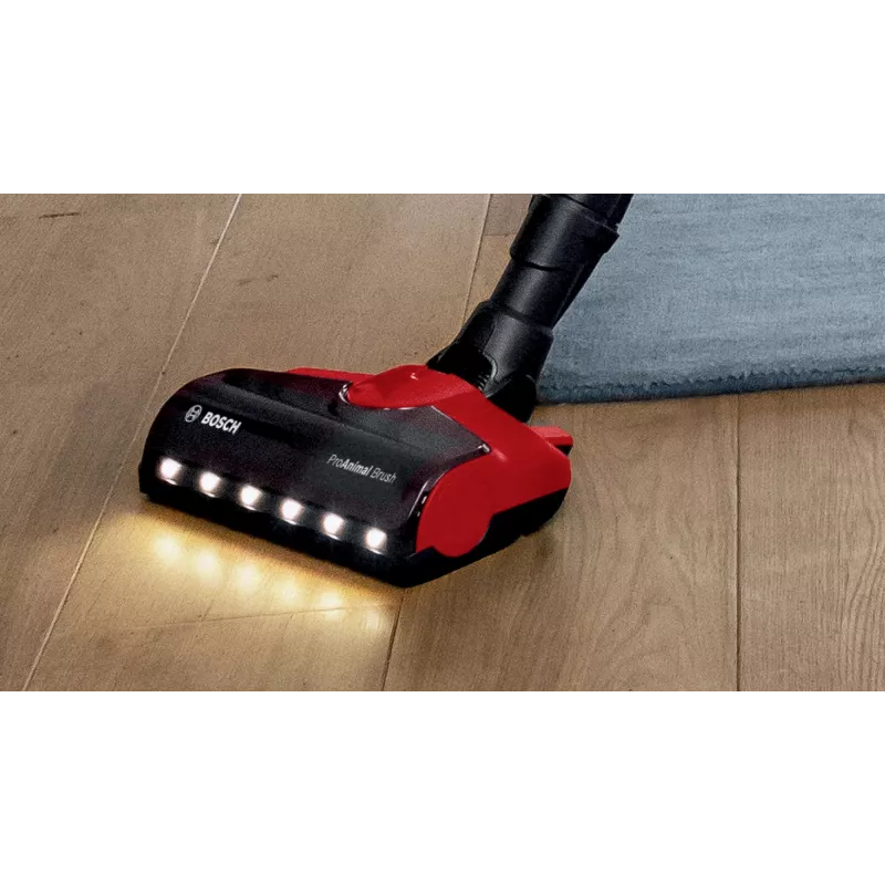 Aspirador de escoba Bosch BCS711PET/cepillo eléctrico batería en seco sin bolsa 0,3 L negro, rojo 3 Ah