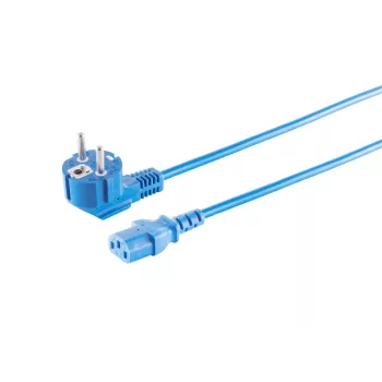 Microconnect MC-SCHUANGC13180B Cable de alimentación azul 1,8 m conector macho tipo E+F conector hembra C13
