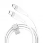 Cable de carga/datos USB-C a USB-C j5create JUCX17W, 60W, silicona líquida, 1,8 m, blanco