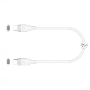 Cable de carga/datos USB-C a USB-C j5create JUCX17W, 60W, silicona líquida, 1,8 m, blanco