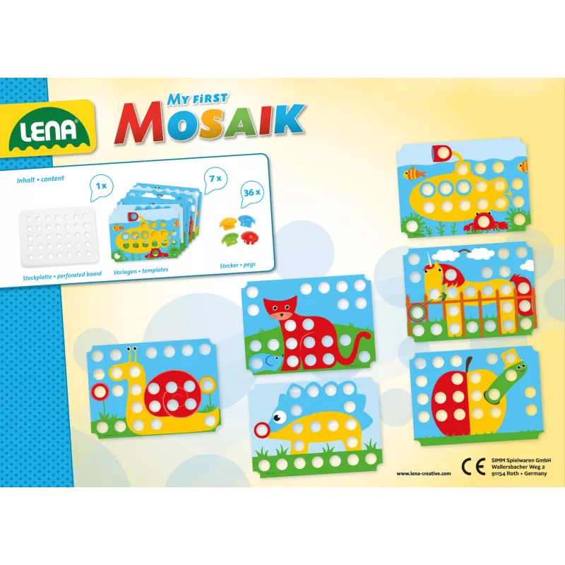 Set de mosaico Lena My First Mosaic Animals