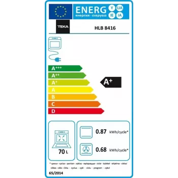 Horno empotrable Teka HLB 8416 BK, horno eléctrico