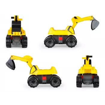 Excavadora montable Lena GIGA TRUCKS Excavator PRO 4 ruedas plástico acero