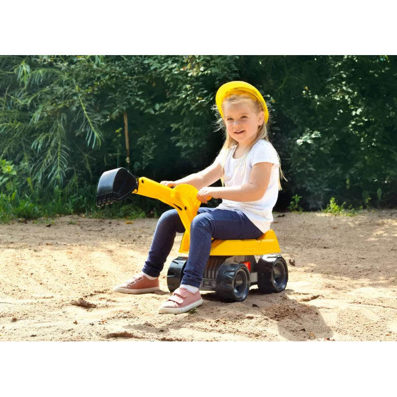 Excavadora montable Lena GIGA TRUCKS Excavator PRO 4 ruedas plástico acero