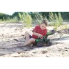 Tractor de juguete mecánico Lena Deutz-Fahr Worxx con 74 cm de longitud y remolque desmontable