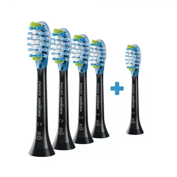 Philips Premium Plaque Defence HX9045/88 pack 4+1 recambios de cepillo 5 uds. Negro