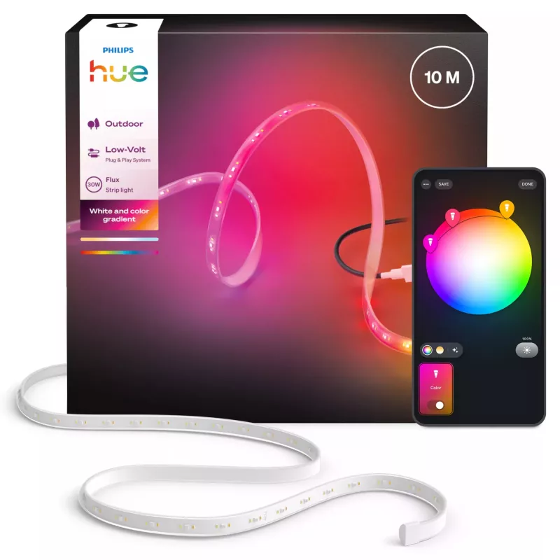Philips Hue Flux Gradient tira LED inteligente, 30W, Bluetooth y Zigbee