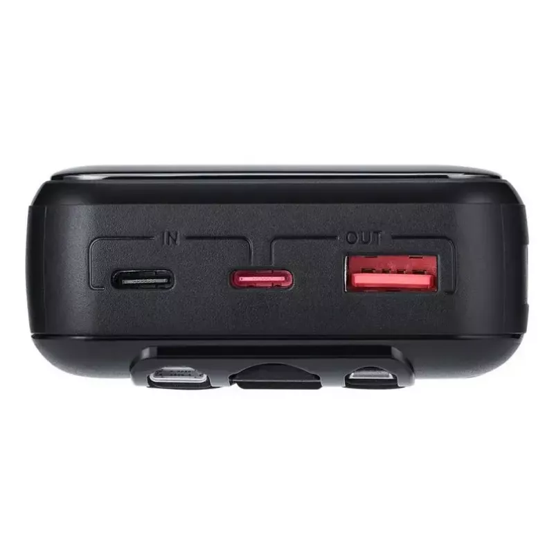 Batería externa portátil Rivacase VA2221 — 20000 mAh LiPo, PD 3.0 y QC 3.0, 3 conectores (1×A, 2×C), salida 22,5 W