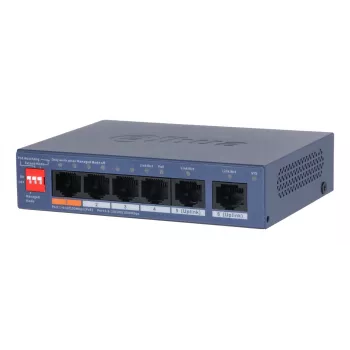 Switch de red Dahua Technology CS4006-4ET2GT-60 gestionado L2 Gigabit Ethernet (10/100/1000) Power over Ethernet (PoE) azul
