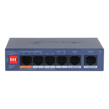 Switch de red Dahua Technology CS4006-4ET2GT-60 gestionado L2 Gigabit Ethernet (10/100/1000) Power over Ethernet (PoE) azul