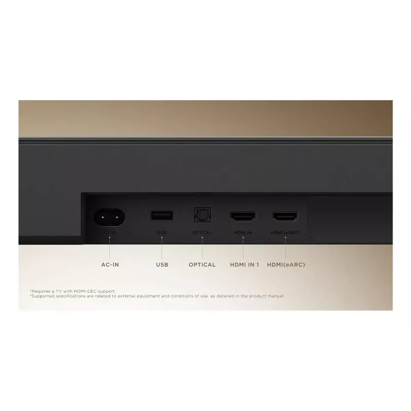 Barra de sonido TCL Q Q65H 5.1ch cine en casa, 580 W RMS, subwoofer activo inalámbrico 100 W, Dolby Atmos/DTS-X, negro