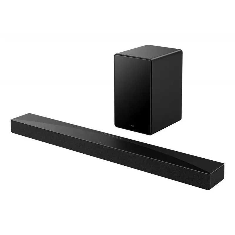 Barra de sonido TCL Q Q65H 5.1ch cine en casa, 580 W RMS, subwoofer activo inalámbrico 100 W, Dolby Atmos/DTS-X, negro
