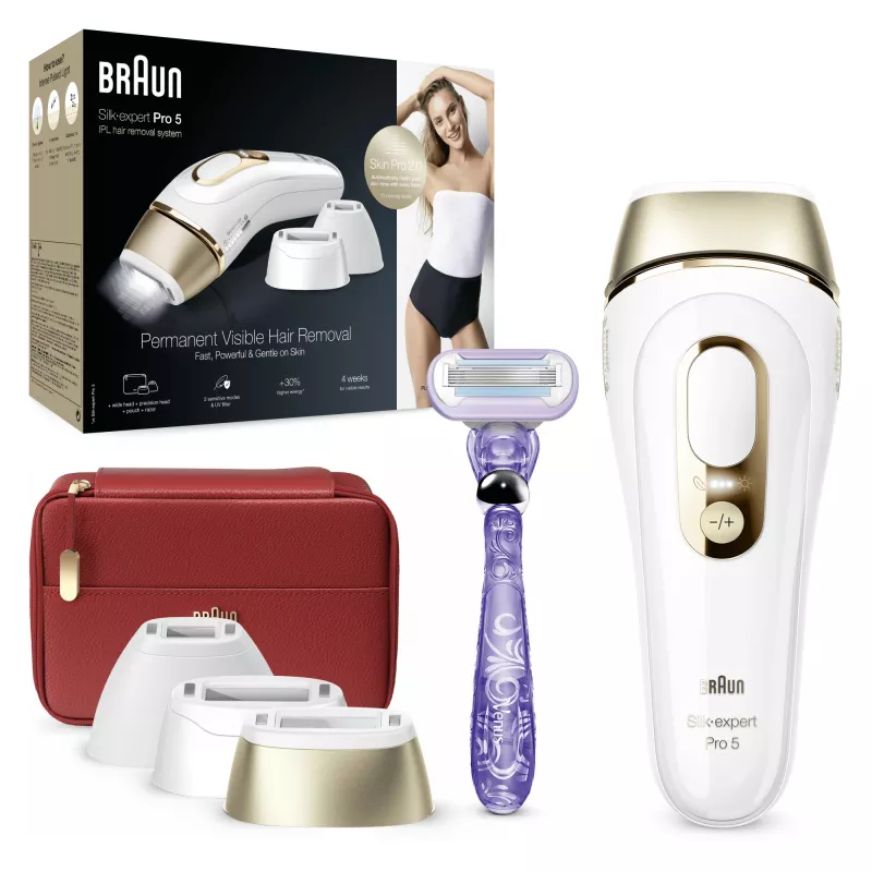 Braun Silk-expert Pro Silk·expert Pro 5 PL5267 luz pulsada intensa (IPL) Oro, Blanco