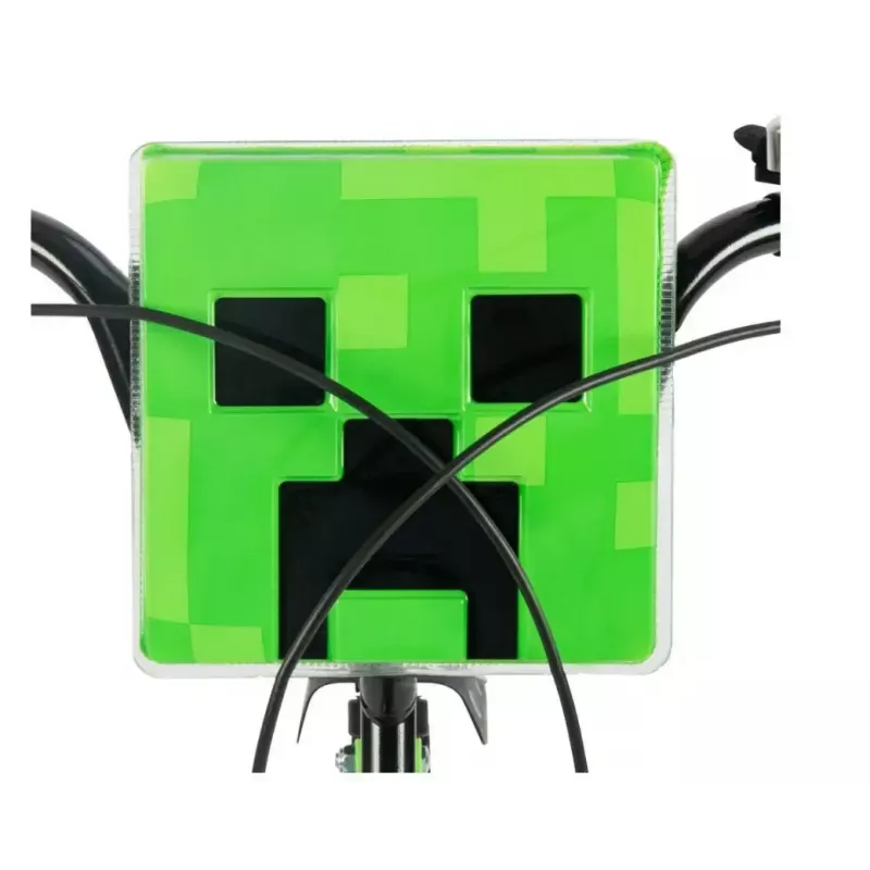 Bicicleta infantil HUFFY Minecraft 16 inch verde — cuadro de acero de 16 inch, transmisión de una velocidad, frenos de llanta delantero y trasero