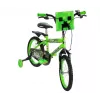 Bicicleta infantil HUFFY Minecraft 16 inch verde — cuadro de acero de 16 inch, transmisión de una velocidad, frenos de llanta delantero y trasero