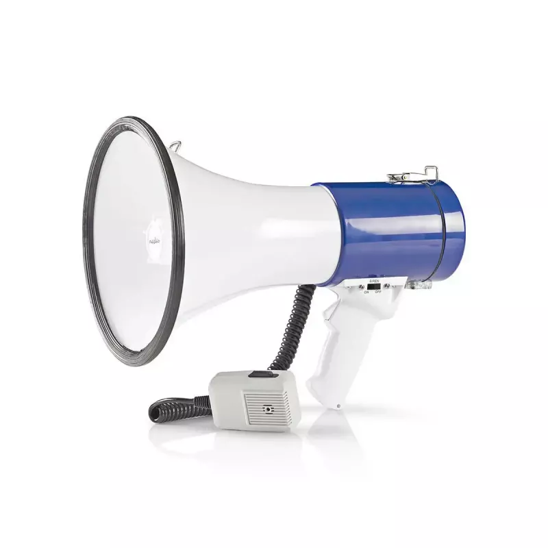 Megáfono Nedis MEPH200WT Blanco Azul 20 W 300 m de alcance