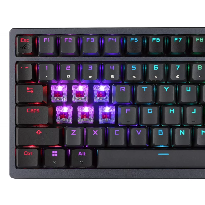 Teclado mecánico inalámbrico ASUS ROG Azoth negro — modelo 90MP0316-BKUA01, retroiluminación RGB