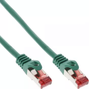 Cable de conexión InLine 76912G Cat6 S/FTP (PiMF), 1,5 m, libre de halógenos, verde