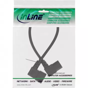 Cable de alimentación InLine C13 / C14, negro, en ángulo, 1 m
