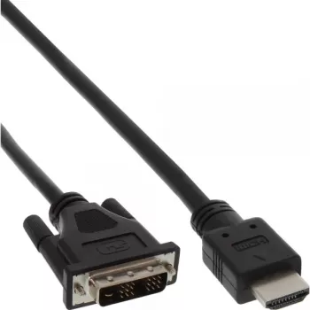 Cable HDMI-DVI InLine conector HDMI / conector DVI 18+1 negro 2m