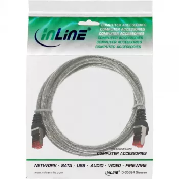 Cable de red InLine Cat6 S/FTP PiMF 250MHz RJ-45–RJ-45 PVC transparente 1,5m