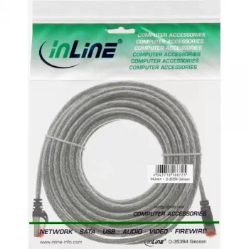 Cable de red Ethernet InLine Cat6 S/FTP PiMF 250MHz PVC, RJ-45–RJ-45, cobre, transparente, 15 m