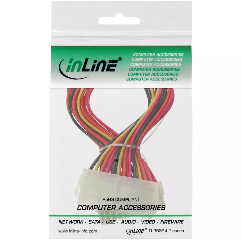 Molex PN InLine cable para placa base ATX 24 polos conector macho a conector hembra, 0,30 m