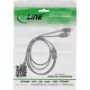 Cable de carga en Y USB 2en1 InLine, 1x conector USB-A a 2x conector USB-C, negro 0,5m