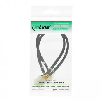 Cable de alimentación interno InLine 2x4 polos conector macho / 8 polos conector hembra placa base 0,30m