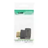 Adaptador HDMI InLine conector macho/hembra en ángulo hacia abajo, dorado, 4K2K