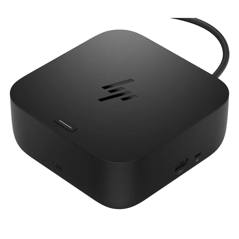 Base de acoplamiento HP USB-C 100W G6 Dock SmartBuy — USB-C 100W, negro azabache, 121×121×51 mm