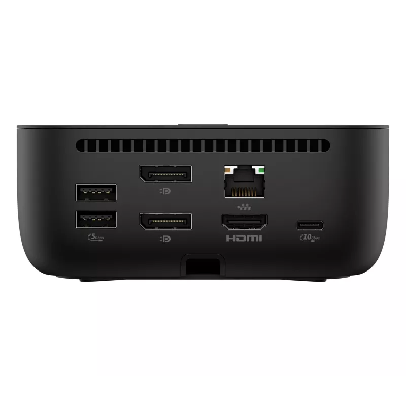 Base de acoplamiento HP USB-C 100W G6 Dock SmartBuy — USB-C 100W, negro azabache, 121×121×51 mm